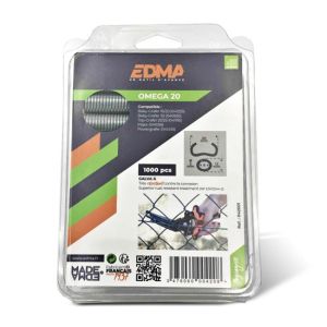 EDMA OMEGA 20 GALVA SPONKE POCINKANE ZA PRITRJEVANJE OGRAJE 1000 kos/pak