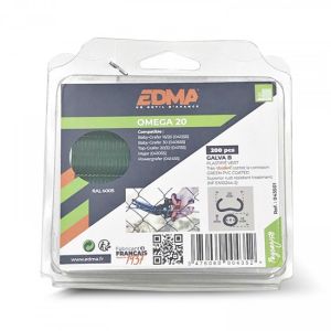 EDMA OMEGA 20 VERTE SPONKE ZA PRITRJEVANJE ZELENE OGRAJE 200 kos/pak
