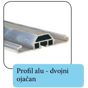 RASTLINJAK - Profil ALU - dvojni ojačan (CENA/KOS) 6m