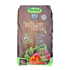 VETISA BIO - Zemlja za rože in Vrt - BREZ ŠOTE 45L / 45EP