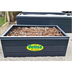 KB-visoka greda 2000 x 1000 x 800mm, 4xlamela, poc. antracit 7016