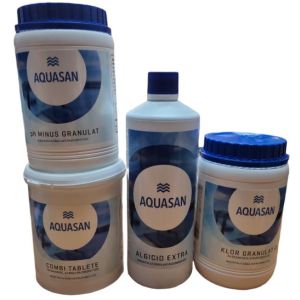 AQUASAN-komplet  Algicid, Klor Granulat 65, pH minus in Combi tablete