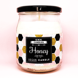 Sveča v kozarcu dišava Honey