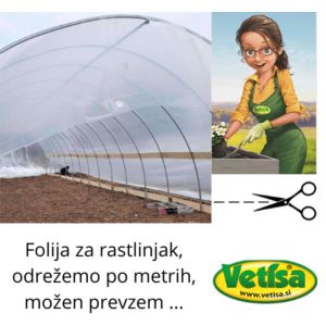 VETISA- Folija za rastlinjak 8,5m širine -UV (CENA/TEKOČI METER)