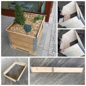 Sestavljiva lesena visoka greda, elementi 120 x 80 x višina 19,5 cm