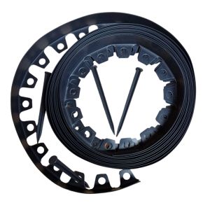 Set -plastični vrtni robnik S - Eko Border v roli 4cm/10 metrov + 20 klinov 20cm