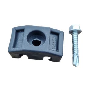 LE - sponka - črna - za pritrditev panela + vijak + pokrov