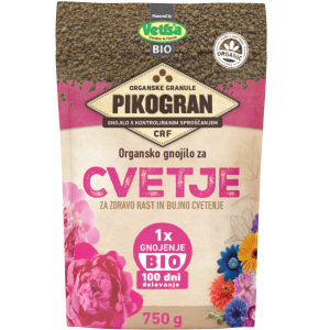 VETISA -PIKOGRAN Organsko gnojilo za CVETJE- 750g vrečka - NOVA VREČKA